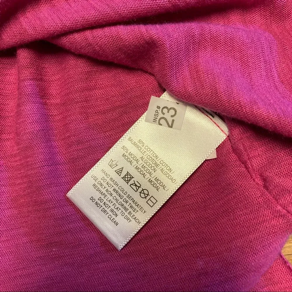 We The Free Pink So Easy Ruffle Sleeve Tee Small Free People Fuchsia NWT